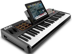 AKAI、iPad用ドック内蔵の49鍵USB-MIDIキーボードコントローラー発表