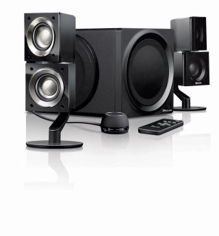クリエイティブ、携帯端末とBluetoothで接続できる2.1chスピーカー