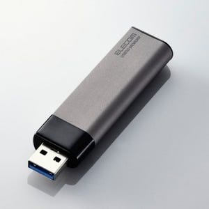 エレコム、USB 3.0に対応したキャップレス&スライド式のUSBメモリ