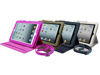 リンクス、3種のストラップとスタイラスペン付属のiPad 2専用スタンドケース2種