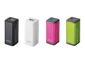 エレコム、iPhoneやスマートフォンを充電できる乾電池式モバイルバッテリー