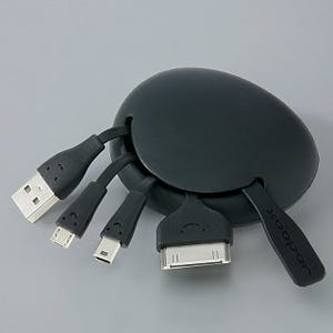 サンワダイレクト、4種類のコネクタを同時に使える充電対応USBケーブル