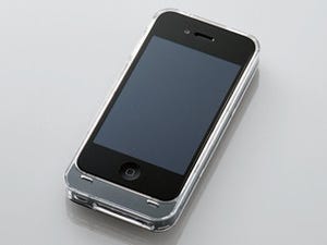 エレコム、本体背面にバッテリーを内蔵したiPhone 4S専用ケース
