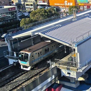 東京メトロ東西線南行徳駅が"環境に配慮した駅"に - ホームに膜屋根も導入
