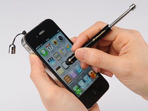 サンワダイレクト、ペン先を保護できるiPhone/スマホ対応タッチペン