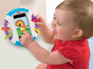 マテル、赤ちゃん向けのiPhone/iPod touch用おもちゃ付きケース