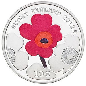 フィンランド造幣局、「マリメッコ」特別記念10ユーロ硬貨を発売