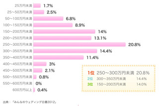 結婚式の総予算は○○○万円 - みんなのウェディング