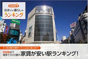 渋谷まで電車30分圏内の「家賃が安い駅」ランキングを発表-HOME'S