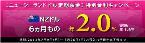 住信sbiネット銀行 Nzドルと南アランド定期預金の特別金利キャンペーン マイナビニュース