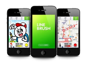 NHN Japan、「LINE」連携のお絵かきアプリ「LINE Brush」を提供開始
