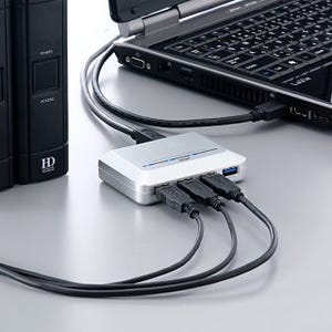 サンワダイレクト、Panther Point相性を解決したVIAチップ搭載USB 3.0ハブ