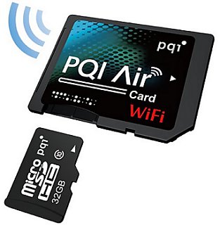 PQI、Wi-Fi機能を内蔵したmicroSDカード変換アダプタ