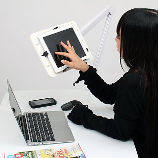 サンコー、タブレットなどを空中で固定するアームスタンド