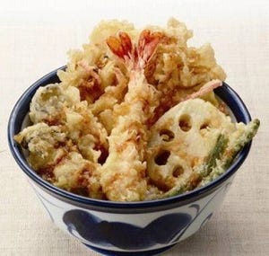 てんや、ふっくらプリプリ!　播磨灘産の蒸しカキを使用した「かき天丼」