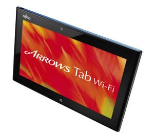 富士通、防水のまま薄型化し、Windows 8を搭載した新「ARROWS Tab Wi-Fi」