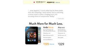 米Amazon、対iPad mini比較広告の矛を収める - 比較の誤りが原因!?