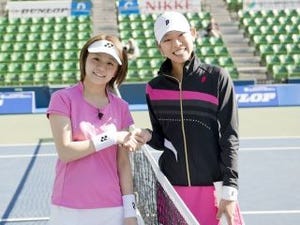 AKB48島田晴香「足が震えました」-全日本テニスで現役選手と本気の打ち合い