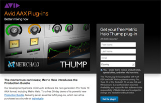 Avid、Metric Halo製AAXプラグイン「Thump」を無料配布中