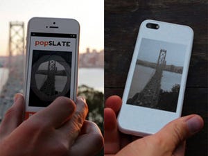 デザインを何度でも好みの画像に変更できるiPhone 5ケース「popSLATE」