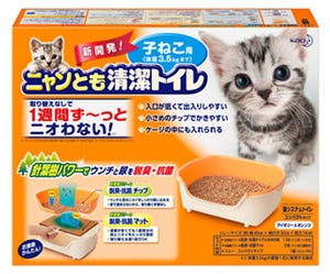 猫用システムトイレ「ニャンとも清潔トイレ」から子ねこ用発売-花王