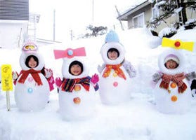 雪だるまがズラリ 青森県黒石市で 私の雪だるまコンテスト 13 開催 マイナビニュース
