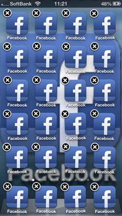 ホーム画面を劇的カスタマイズ Iphoneをfacebookアイコンで埋め尽くす