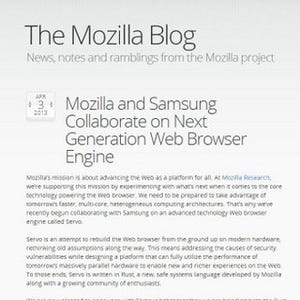 MozillaがSamsungと共同で次世代Webエンジン「Servo」を開発へ