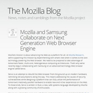 MozillaがSamsungと共同で次世代Webエンジン「Servo」を開発へ