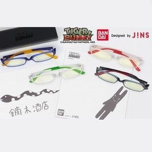 JINS製の『TIGER&BUNNY』本格アイウェア追加生産、予約受付中!