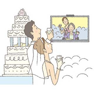 結婚披露宴の映像を自宅TVに配信! リアルタイムで共有できる新サービス開始