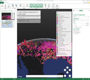 Microsoft Research、3D地図とグラフで視覚化するアドオン「GeoFlow」