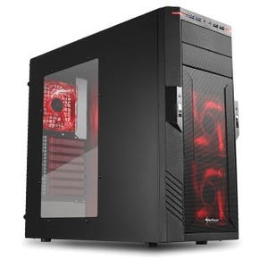 Sharkoon、PC内部と同じ色で発光するLEDファン内蔵のミドルタワーケース