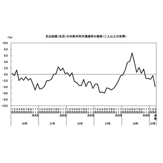 円安・株高でも"財布の紐"はまだ堅い?--3月の家計消費、前年比実質2.9%減