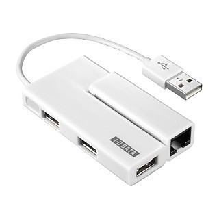 UltrabookやMacBook Airなどに適したUSB 2.0ハブ&有線LANインタフェース