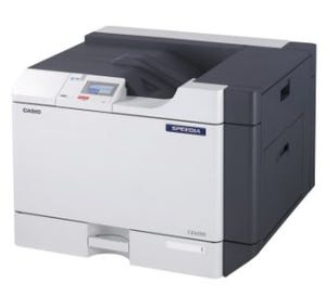 カシオ、カラー/モノクロの印刷速度が38枚/分の高速ページプリンタ