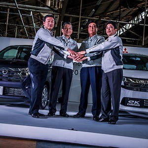 日産と三菱ならびにNMKVが協業による新型軽自動車のオフライン式を実施