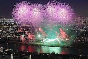 千葉県・市川市で、「市川市民納涼花火大会」開催 -1万4千発打ち上げ