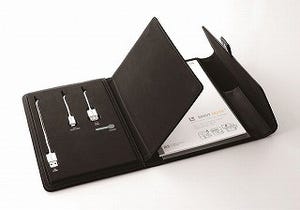 スマホの充電ができるノートカバー「バテリオ」発売 - キングジム