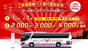 1km1円で乗れる高速路線バスキャンペーンを実施 -WILLER EXPRESS JAPAN