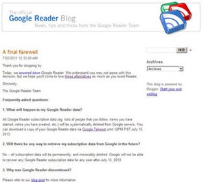 【先週の注目ニュース】Google Readerついに終了、代替は?(7月1日～7月7日)