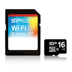 シリコンパワー、Wi-Fi搭載SDカードアダプタ付きmicroSDメモリカード