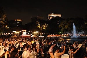 東京都・日比谷公園で「丸の内音頭大盆踊り大会」-"東京音頭"の原曲を踊る