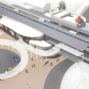 山梨県甲斐市のJR中央本線塩崎駅を建替え - 南北でイメージの異なる駅舎に