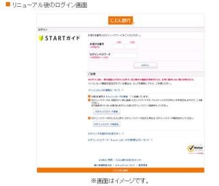 じぶん銀行、パソコンからのログイン後の取引画面を全面リニューアル