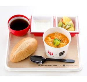 JAL機内食にスープストックトーキョー登場 - 鶏肉がごろっと入ったシチュー