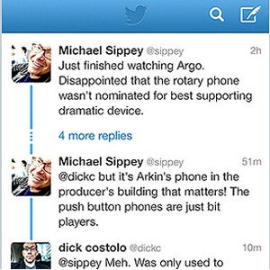 Twitter、スマホ向けアプリが刷新 - リプライを青い線でつないで表示