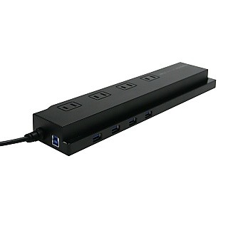 アイ・オー・データ、電源タップと一体型の4ポートUSB 3.0ハブ