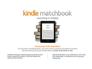 米Amazon、購入した紙の書籍のKindle版が手に入る「Kindle MatchBook」