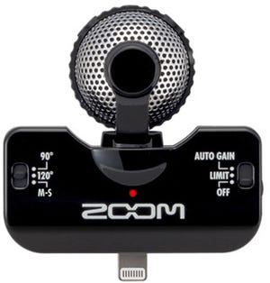 iPhone/iPadなどに対応した高品質ステレオコンデンサマイク「iQ5」-ZOOM